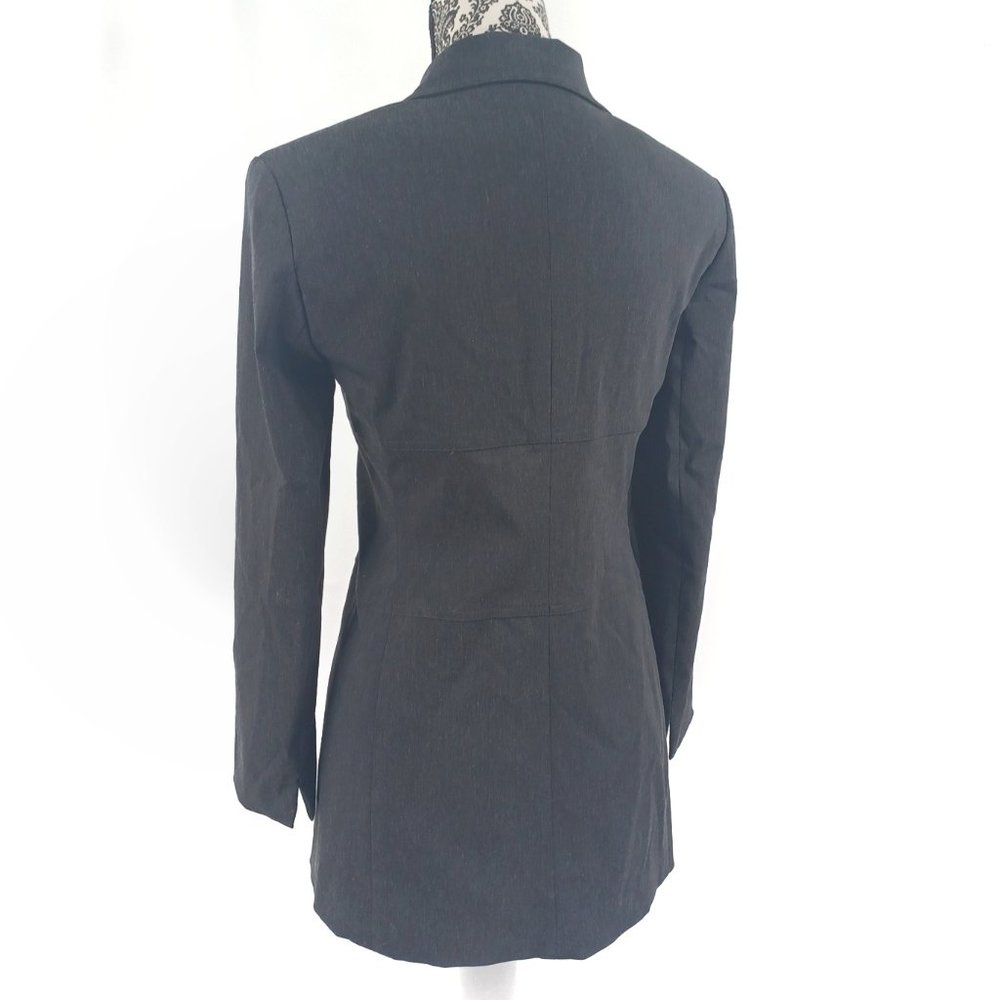 Express Blazer Button Front Long Jacket Stretch 5… - image 4